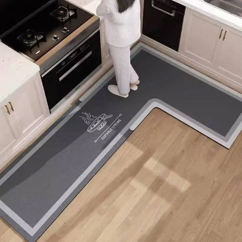 Kitchen Floor Mat Diatom Mud Absorbent No-clean Wipeable Carpet Non-slip Entrance  Bathroom Toilet Area Rug Tapis De Cuisine