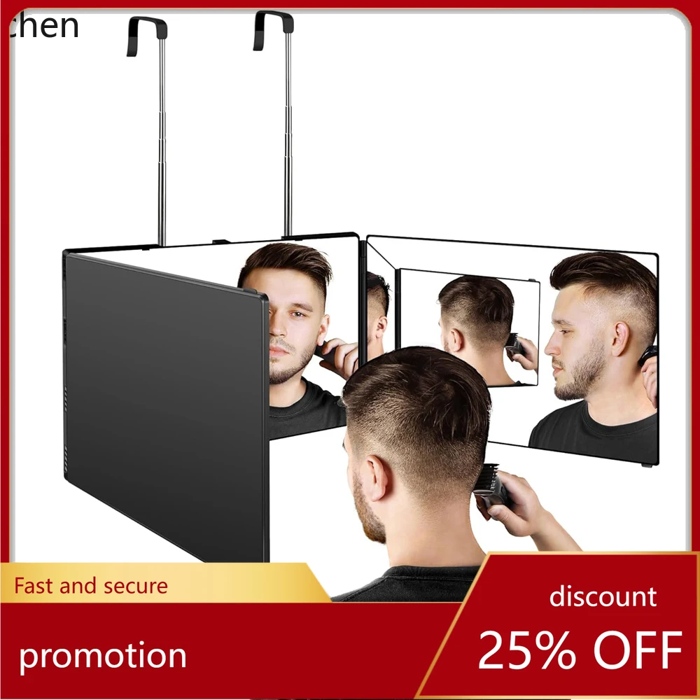 

H1 Professional double-sided gold hair styling hair salon, standing mirror beauty hair salon