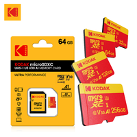 NEW KODAK C10 Microsd 32GB 64GB 128GB 256GB 512GB Memory Card TF Flash Card SDXC U3 Micro Sd Card with Adapter For Camera