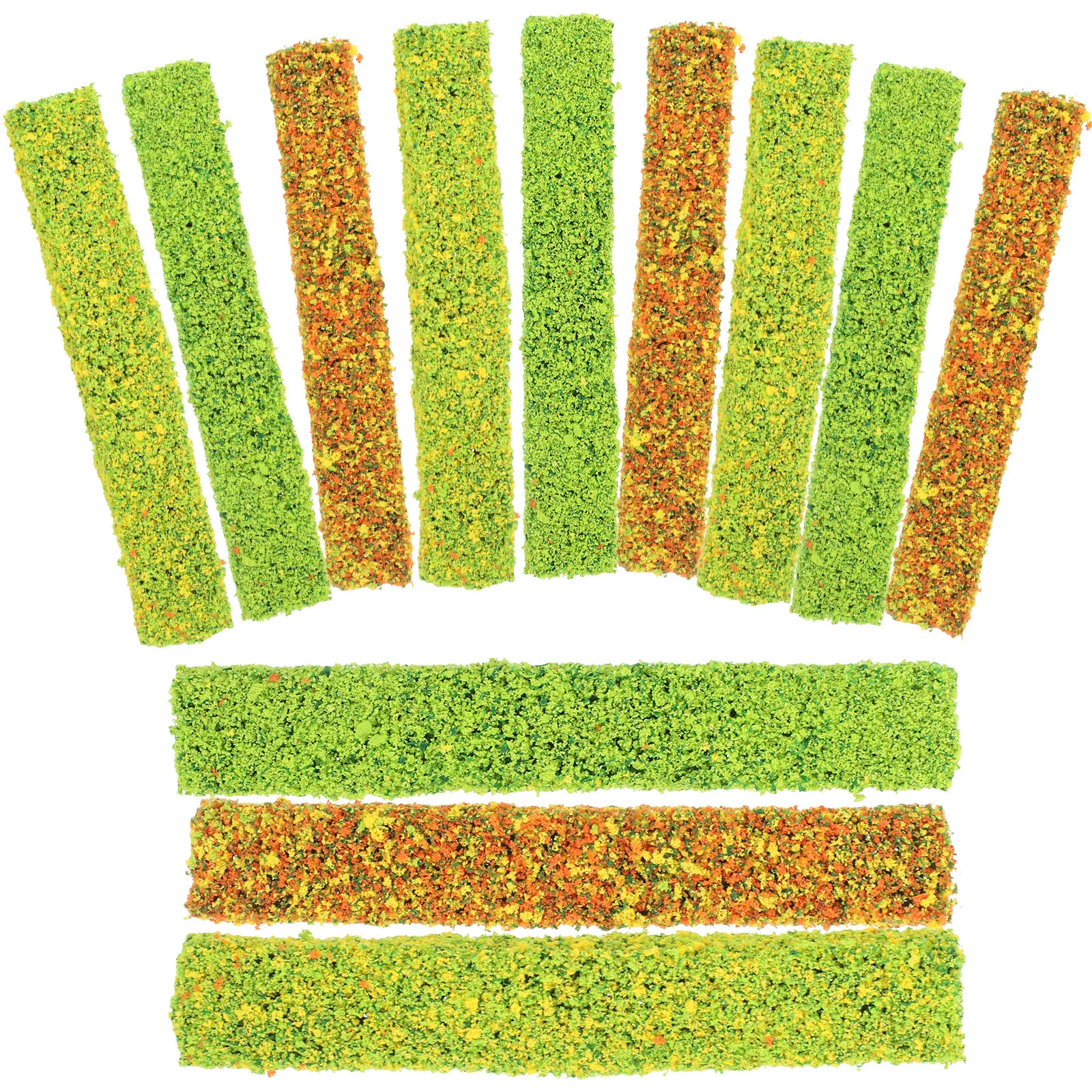 15Pcs Miniature Bush Strips Lightweight Sponge Material for DIY Beautification of Micro Landscapes Miniature Bush Strips