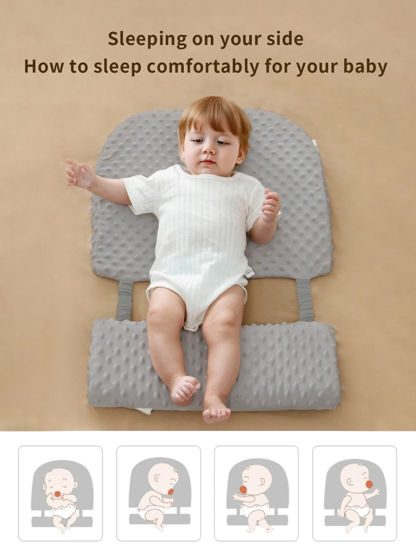 وسادة إسفين للأطفال لمنع البصق، وسادة منحدر للأطفال مضادة للبصق، وسادة دعم جسم الرضع