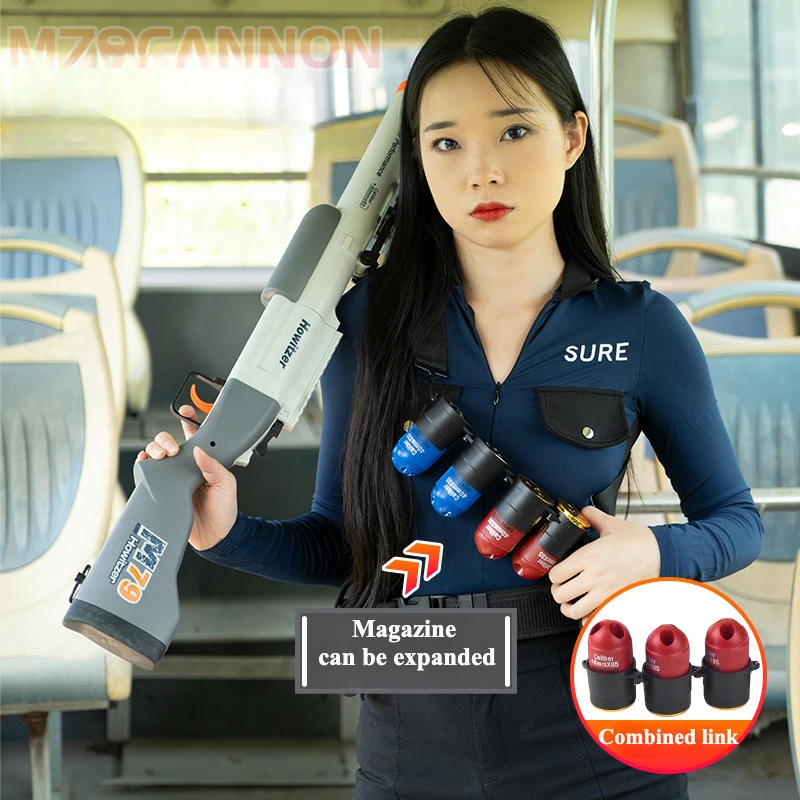 M79 탄피 배출 소프트 총알 장난감 총 폼 펠렛 블래스터 소총 발사기 크리스마스 생일 선물용 슈팅 게임