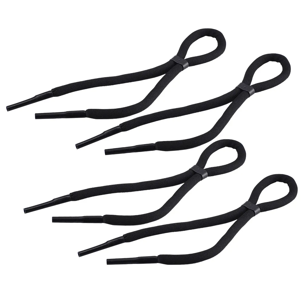 

Набор из 4 шт. нейлоновых ремешков-цепочек для очков, противоскользящий шнурок для очков для дайвинга, шейный шнурок для водных видов спорта, черный, для улицы