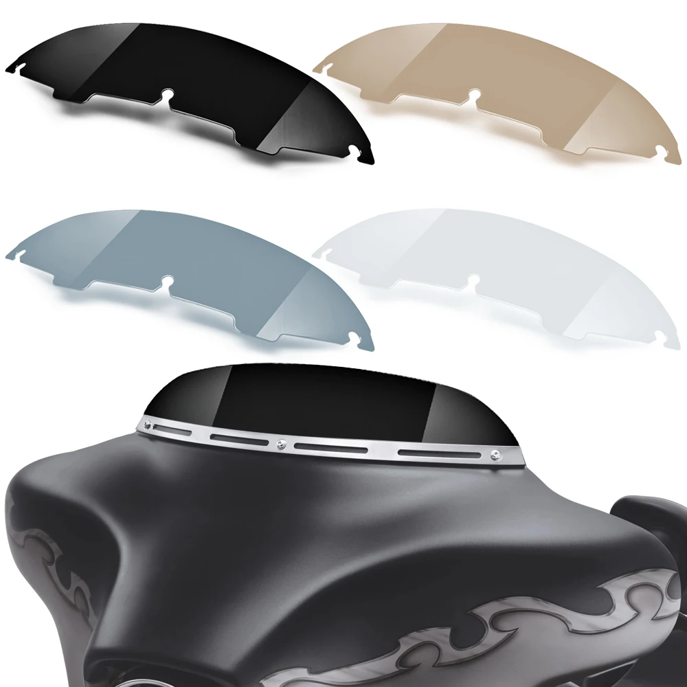 

4.5'' Motorcycle Wind Deflector Windshield Windscreens fit For Harley Touring Electra Glide Street Glide and Tri Glide 1996-2013