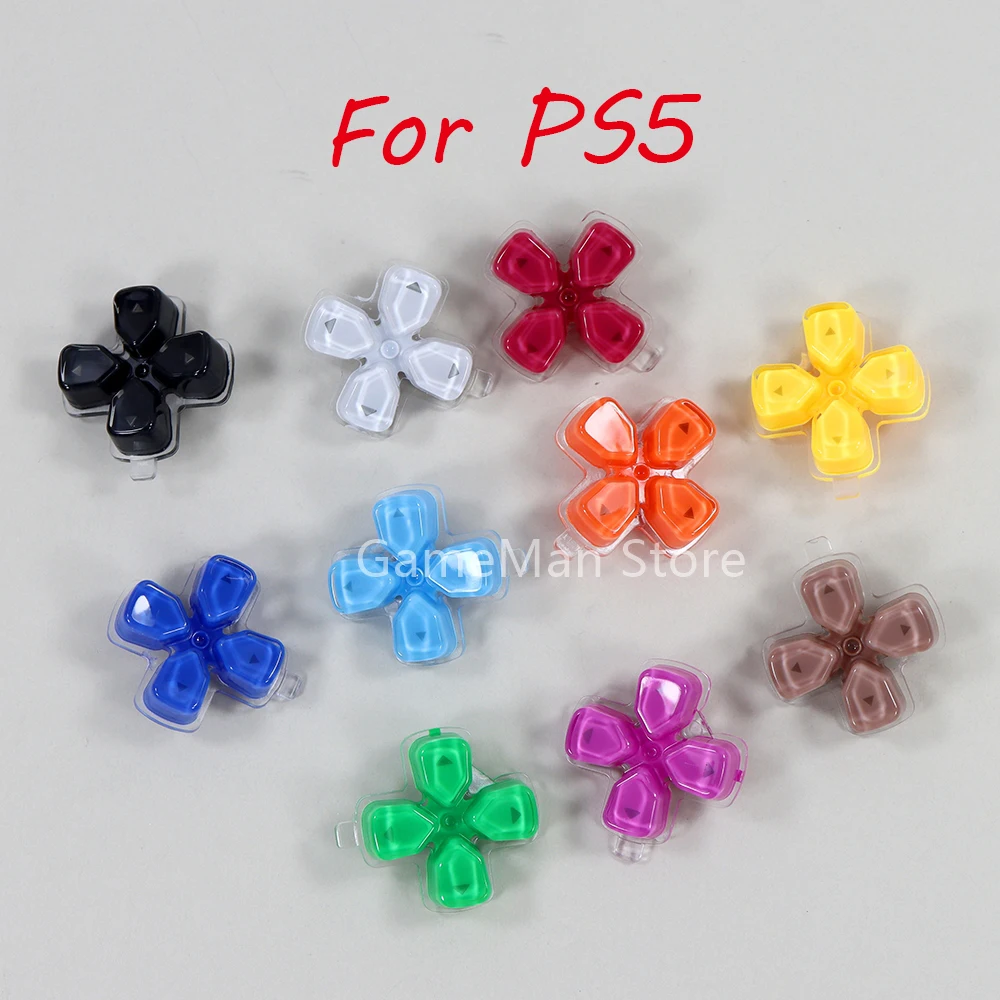 

100pcs Plastic Crystal Buttons For PlayStation 5 PS5 Controller Cross D-Pad Driection Key Replacement Kits