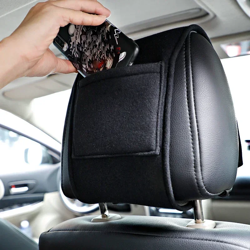 For Mercedes benz AMG 1PCS Hot Car Headrest Cover Fit for Mercedes Benz New B/C/E Class A Class C200L GLC GLK New CLA GLA Access