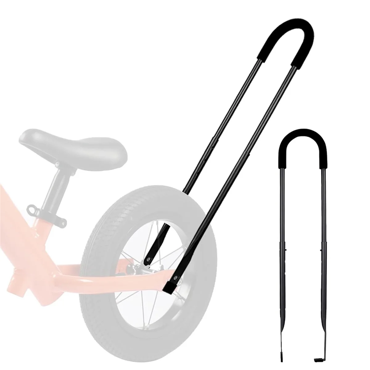 AD08_Kids Bike Training Push Bar, Adjustable Children Bicycle Balance Handle, Child Cycling Safety Trainer Push Stick