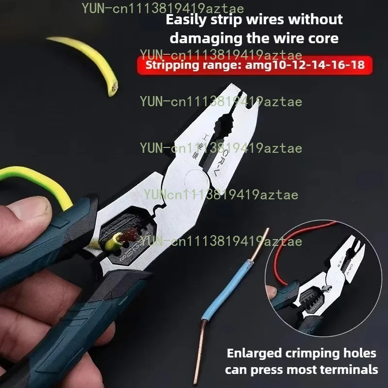 Electrician Steel Wire Pliers Multi-function Industrial Tool Heavy Duty Nail Removal Wire Stripper Pliers Portable Work Tools