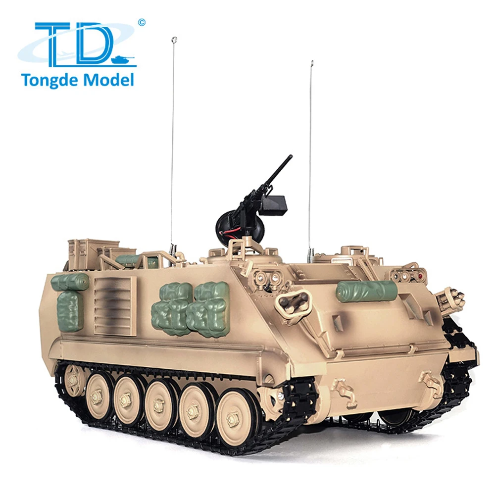 Tongde 1/16 دبابة مع جهاز للتحكم عن بُعد نموذج M113A1 MRV/ACAV/ APC برج دوران 320-360 درجة نظام الأشعة تحت الحمراء 2.4Ghz لعبة كهربائية للتحكم عن بعد #5