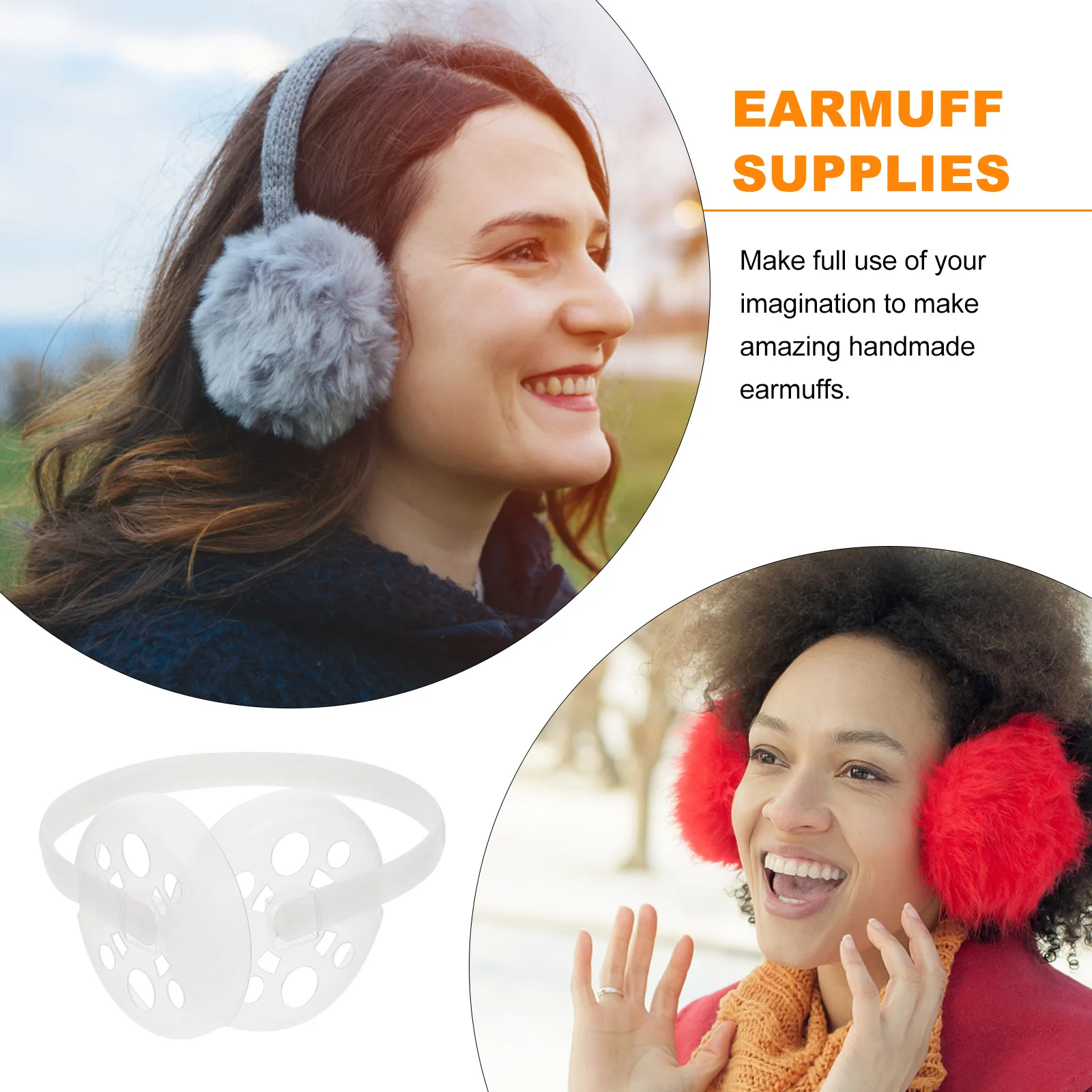 

4pcs Earmuff Rack Plastic DIY Holder Warm Handmade Parts Kids Headbands Camping Skiing Accessories Hunting Gear