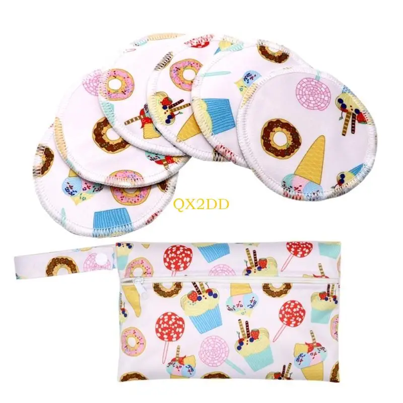 Las almohadillas enfermería bambú reutilizables QX2D establecen accesorios suaves y transpirables lactancia