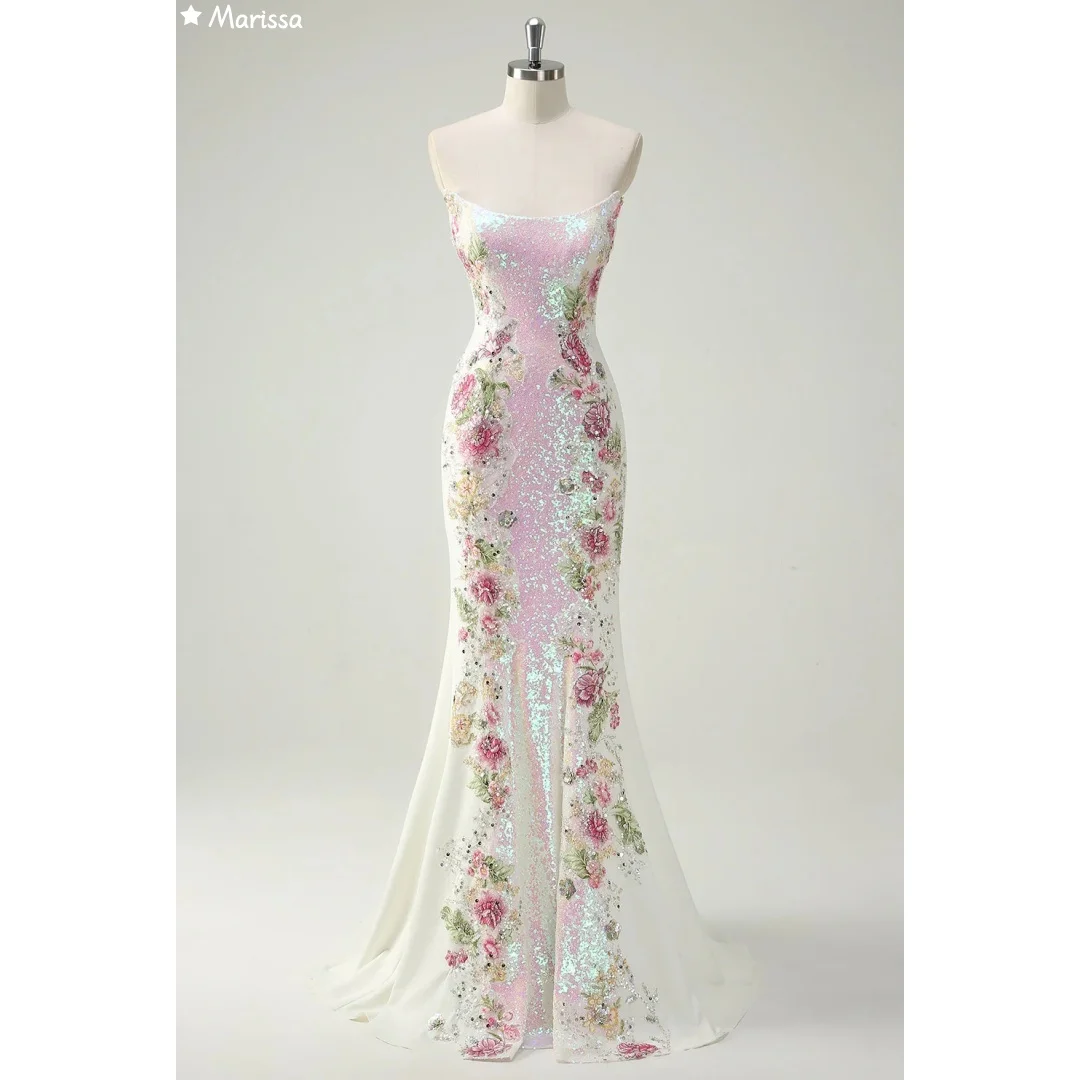 

Marissa Elegant Prom Dresses Luxury Women's Elegant Party Dress Fish Tail Luxurious Evening Dresses 2025 Shiny Custom Made Woman