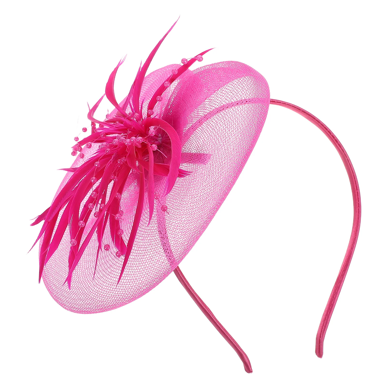 

Grace Mesh Feather Headband Bridesmaid Net Artificial Accessories Creative Party Hair Decor