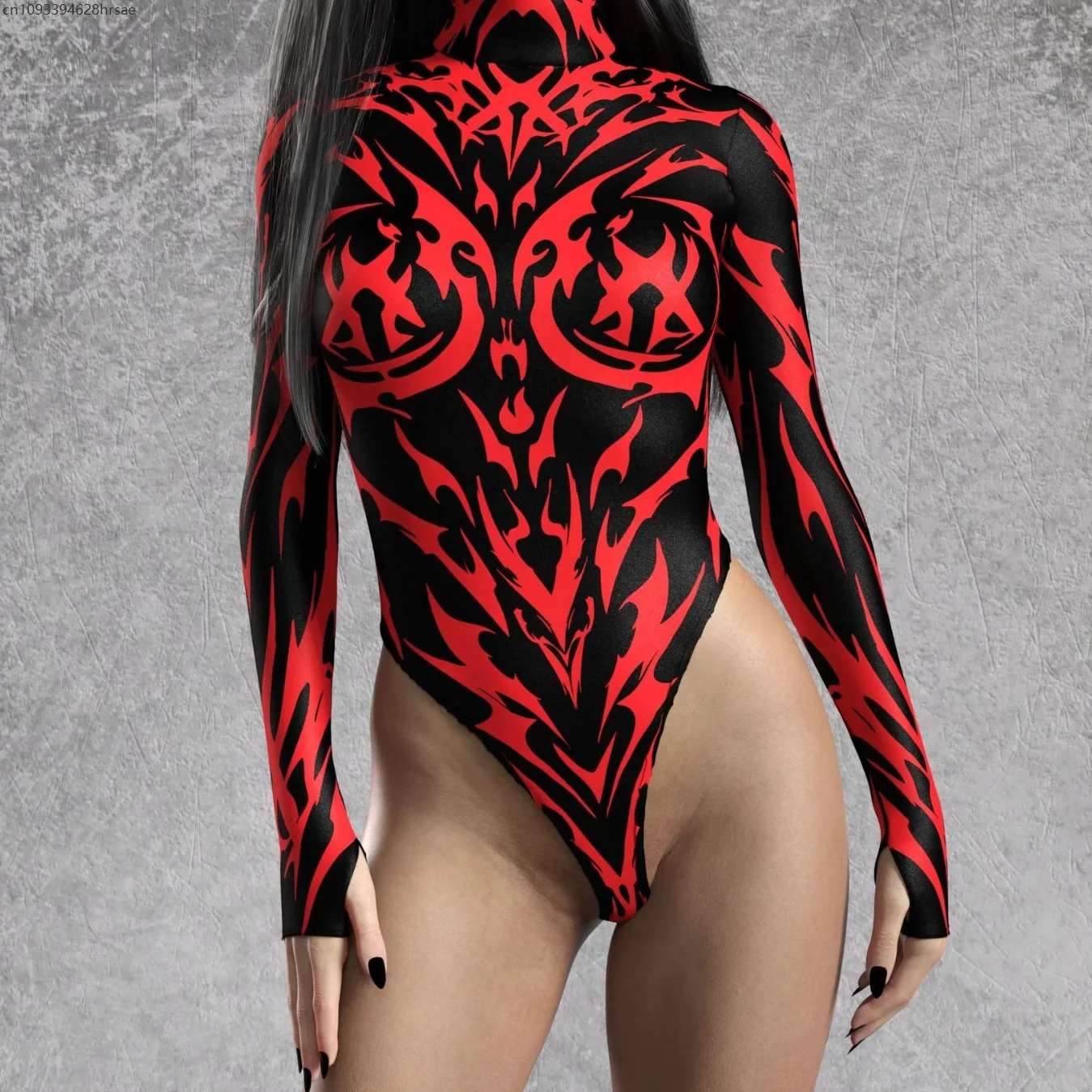 

Women Mechanical Bodysuit Carnival Party Ladies Skeleton Swimsuit Sexy Hollow out Swimwear Cosplay Costume