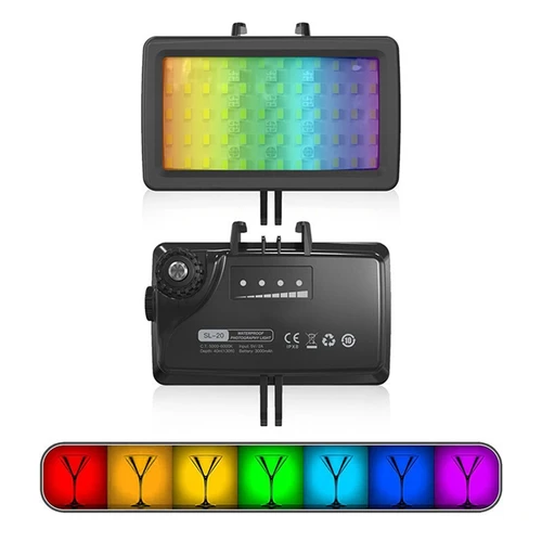 Imagen 2 del producto Para Gopro luz de buceo luz de relleno luz LED impermeable 40M impermeable buceo LED luz nocturna lámpara de buceo para Gopro