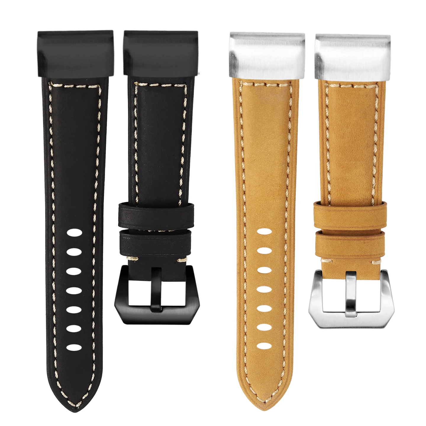 22mm 26mm 프리미엄 송아지 가죽 시계줄 가민 페닉스 8 8X 7 7X 6 6X 프로 3 5 5X 플러스 레트로 천연 가죽 스트랩 팔찌 남성용