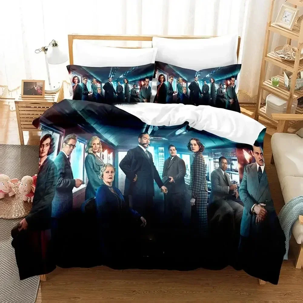Movie Murder on the Orient Express Supplies Set Duvet Cover Set Bedding Sets Adults Bed Pillowcases No Filling Birthday Gifts