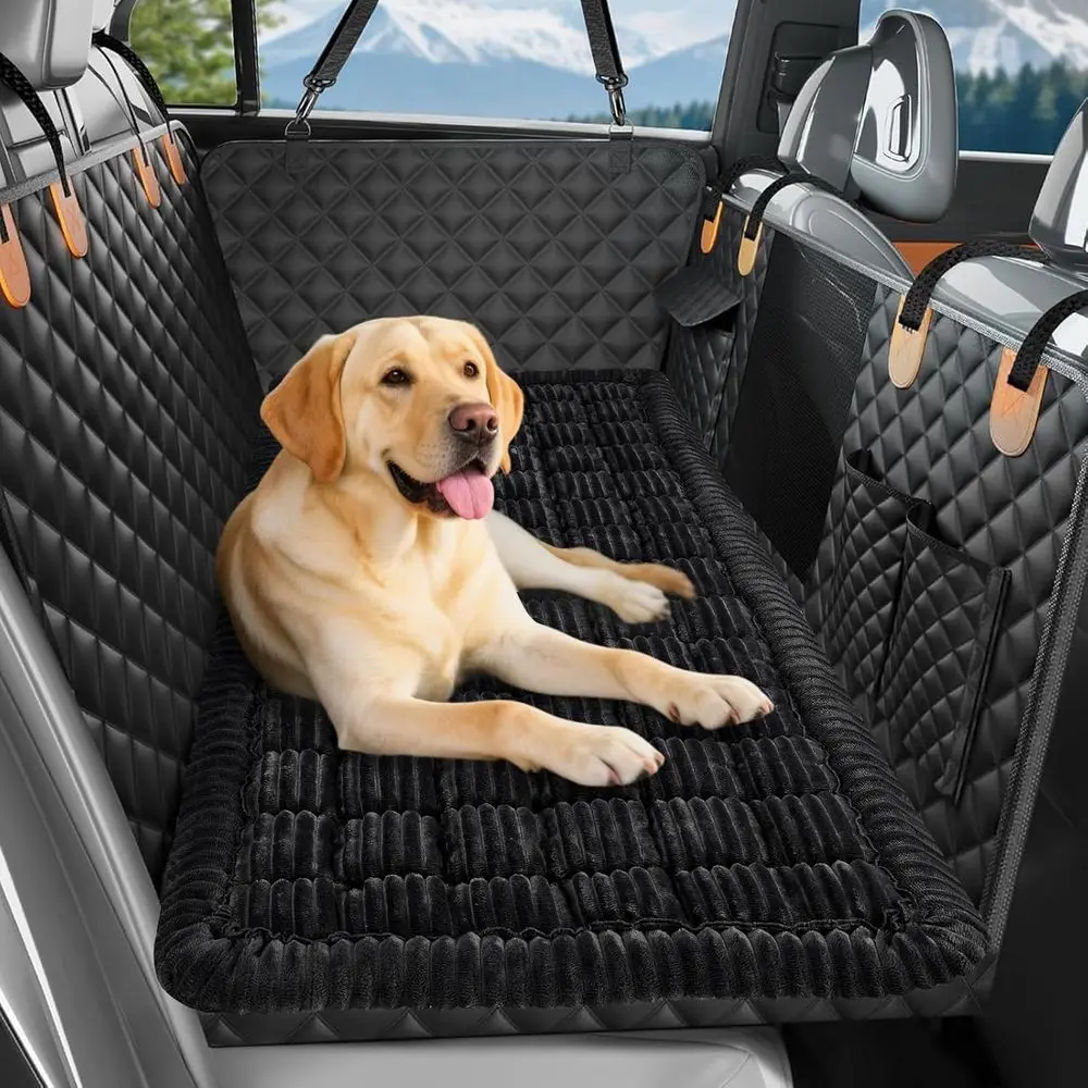 

Dog Bed, Non-Slip Travel Back Seat Pet Bed Mat, Dog Blanket, Car Trucks Backseat, Backseat Extenders, Seat Covers (Black, 51 x 2
