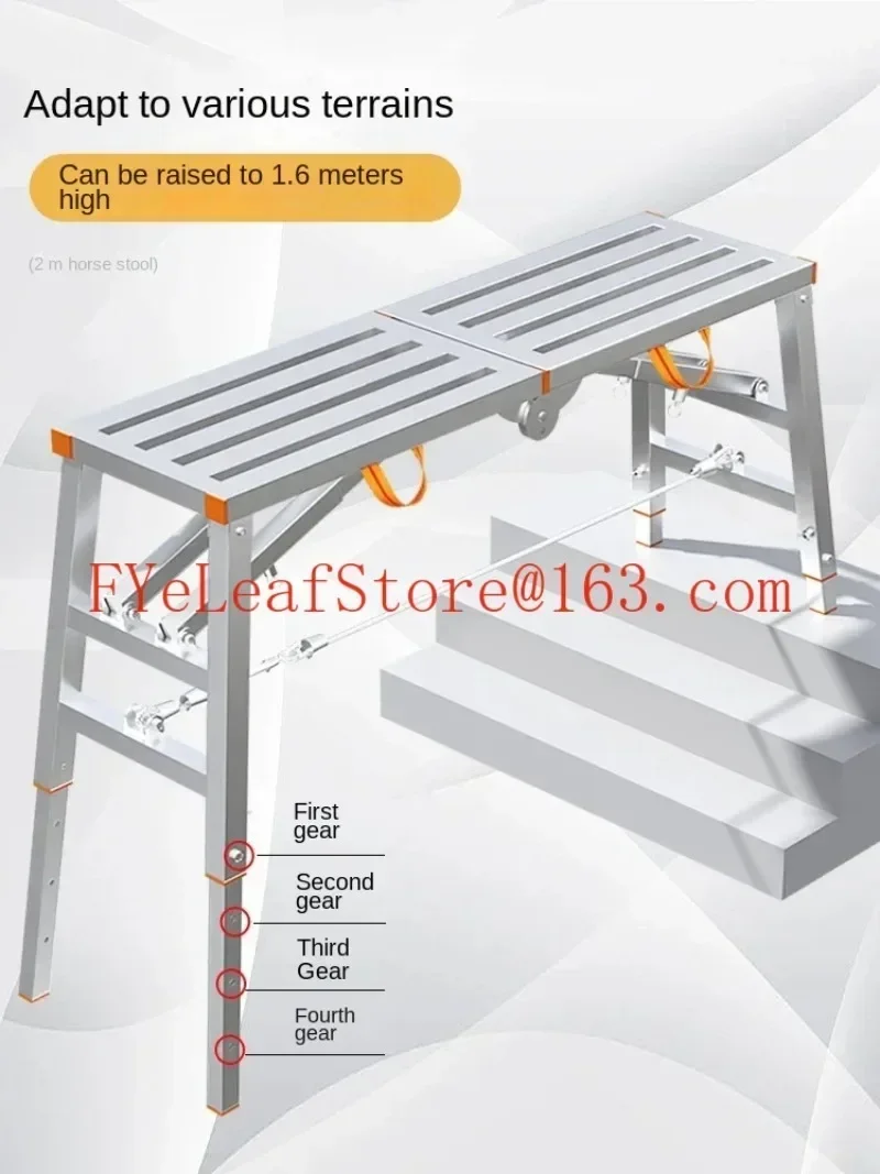 Folding lifting thickening extra thick putty decoration stirrup engineering ladder scaffolding