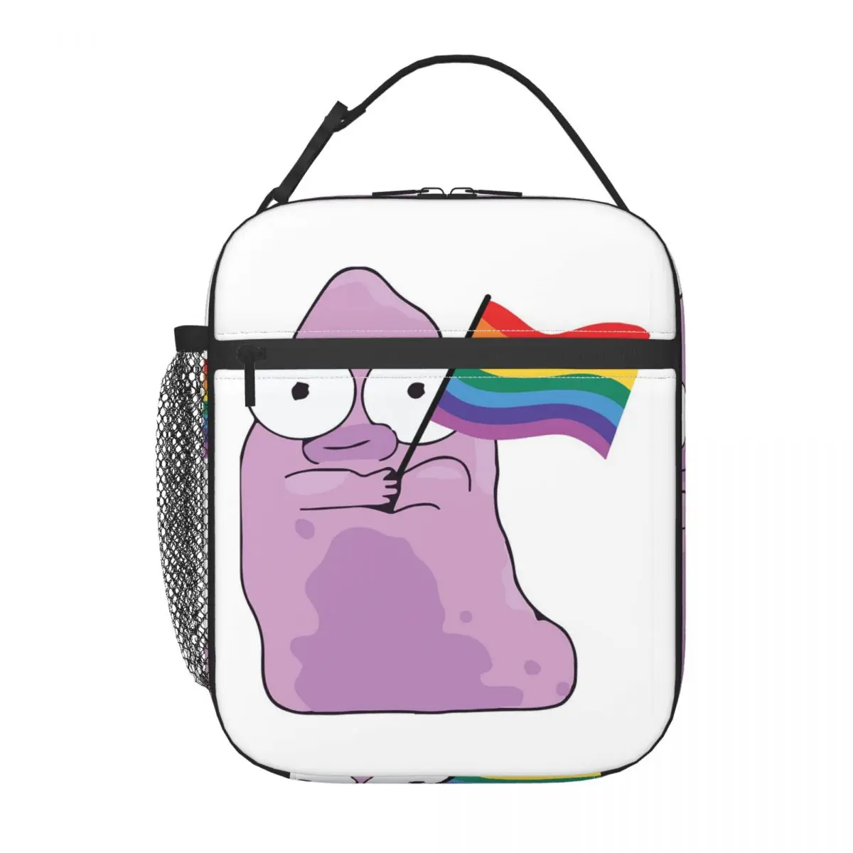 

Cartoon Solar Opposites Holding Pride Flag Insulated Lunch Bag for Women Children Leakproof Food Boxes Thermal Lunch Box Tote