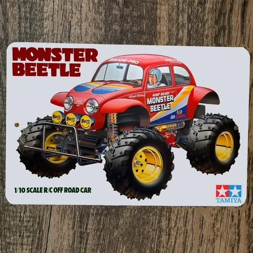 RC Car Cover Tamiya  Metal Wall Garage Sign Radio Control