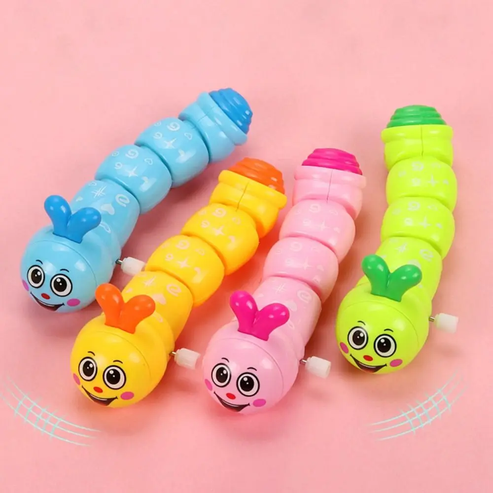 2Pcs Plastic Cartoon Clockwork Toy Random Color Classic Swing Caterpillar Baby Gift Animal Wind Up Toy Baby