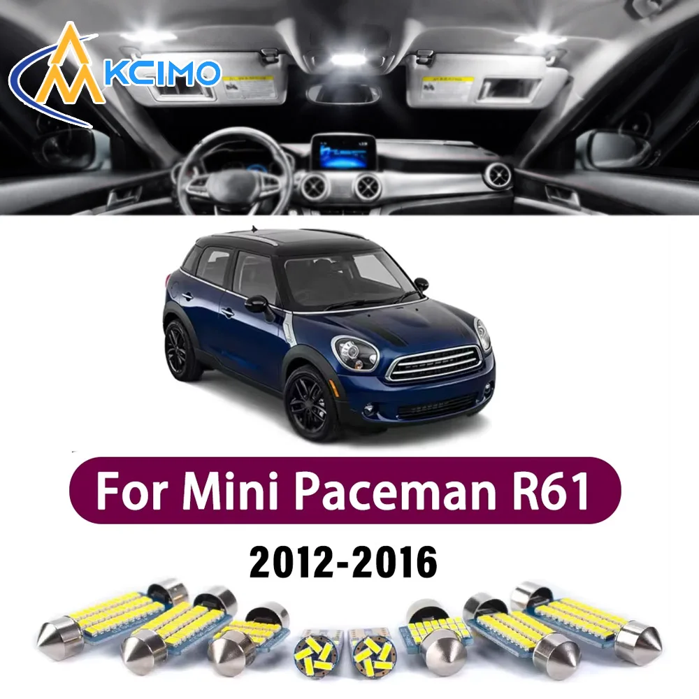 KCIMO New LED Canbus Interior Reading Dome Vanity Mirror Light Kit For Mini Paceman R61 2012-2016 Premium Error-Free Lights