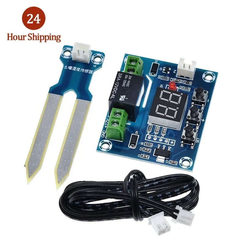 Capacitive Soil Moisture Sensor Module / Soil Humidity Digital Display Relay Control Module Automatic Watering For Arduino