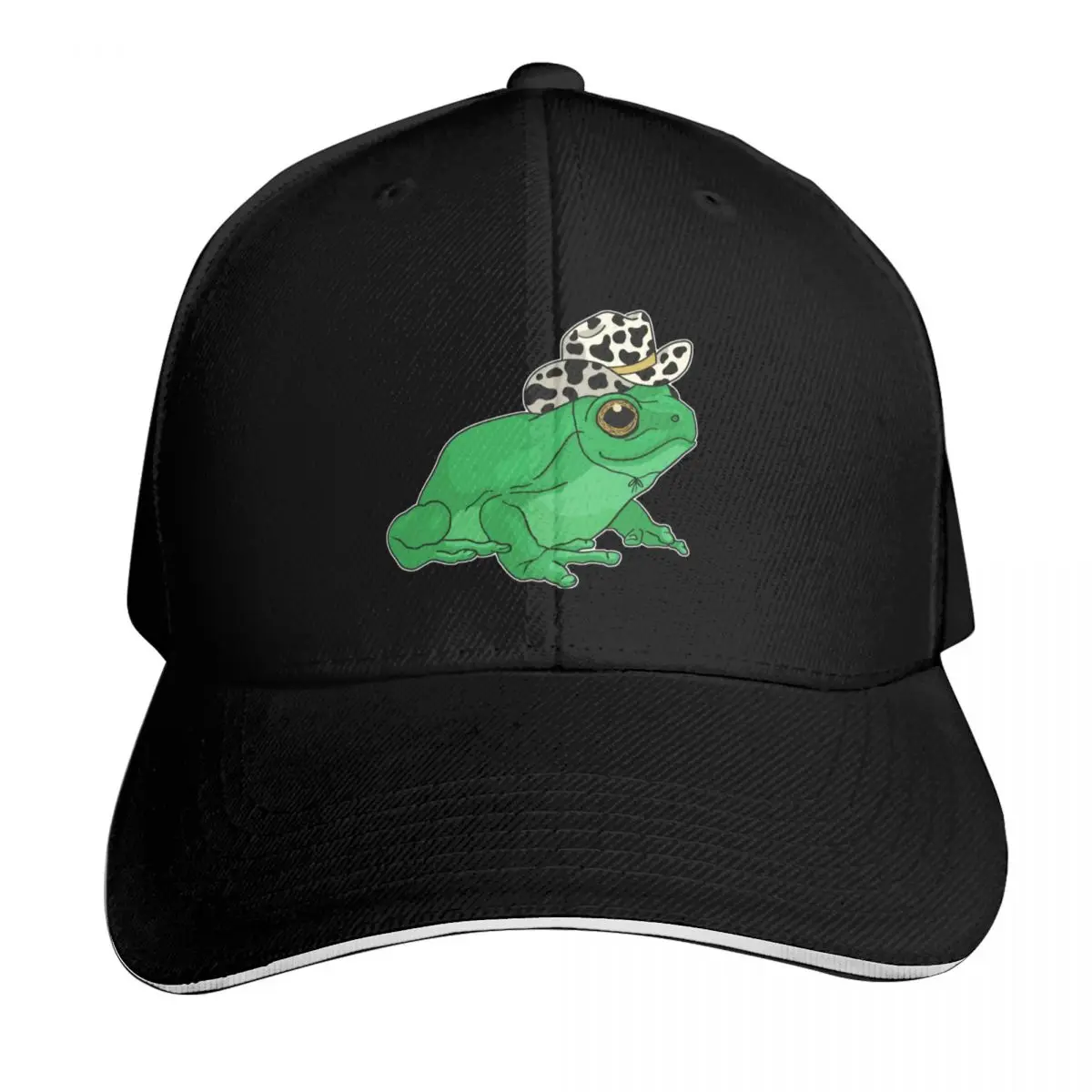 Cute Frog with Cowboy Hat - Kawaii Cottagecore Aesthetic Froggy - Western Rodeo Contry Lover Toad - Youth Teen Pas Baseball Cap