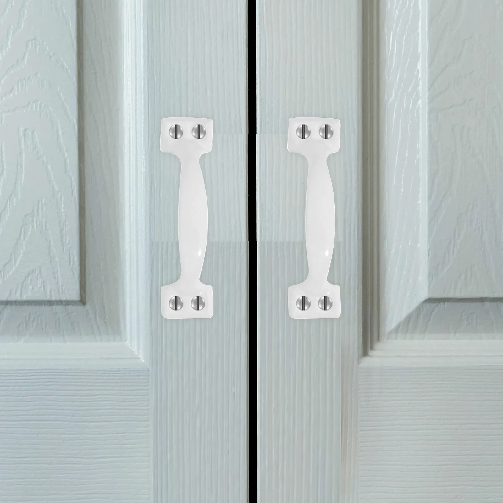 

1 set 1 Set Retro Iron Door Pull Metal For Fence Garage Cabinet Drawer Durable Hardware Sturdy Decorative Outdoor Shed Door Knob