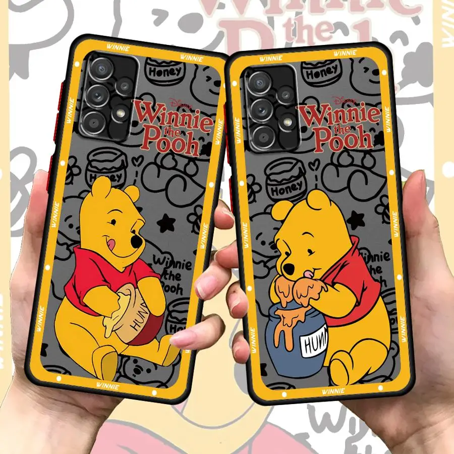 Disney Winnie The Pooh Phone Case for Samsung Galaxy A53 A13 A54 A34 A73 A23 A33 A14 A52 5G A24 A72 A22 A32 Luxury Soft Cover