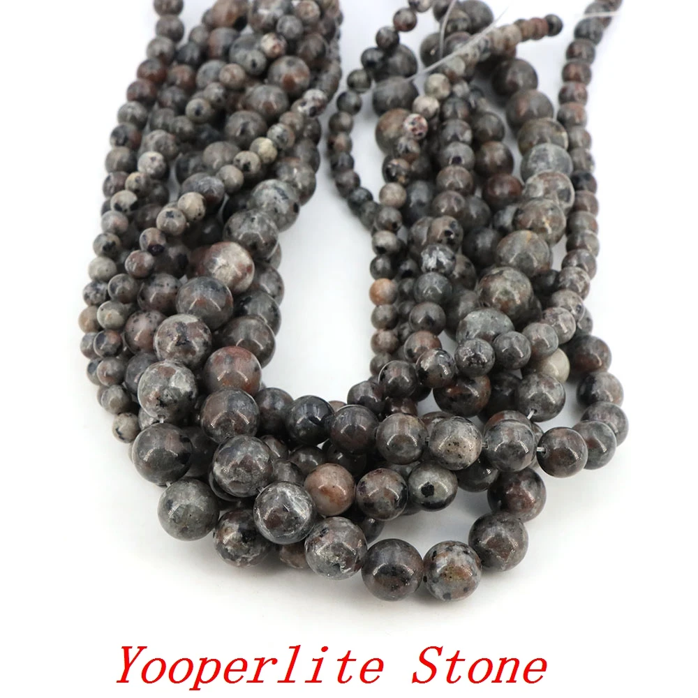 6 8 10 12 مللي متر Yooperlite حجر الخرز الجولة فضفاض الخرز الحجر الطبيعي لصنع المجوهرات سوار ذاتي الصنع قلادة القرط اكسسوارات #6