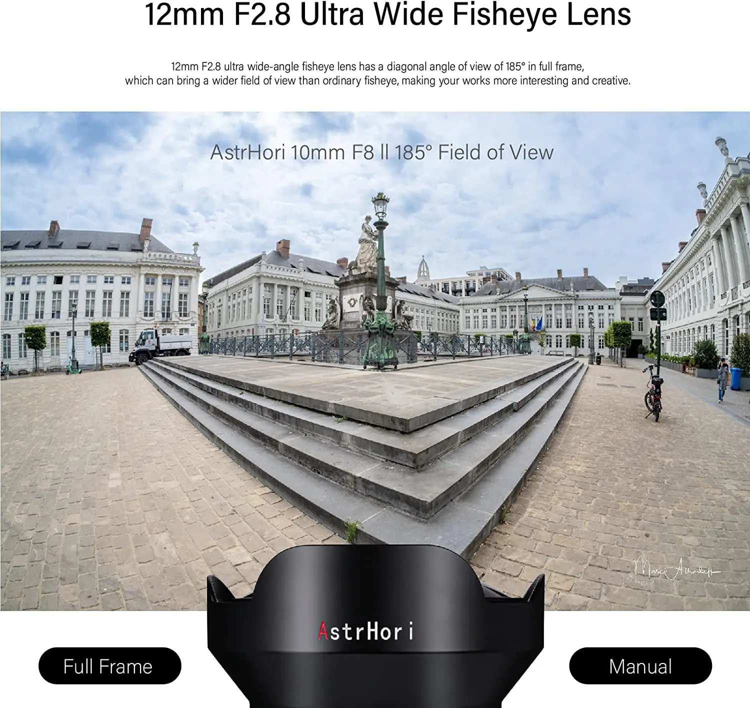 AstrHori 12mm F2.8 Full Frame Manual Fisheye Lens 185° Ultra Wide Angle Lens for Nikon Z Canon RF Leica/Panasonic/Sigma L Sony E