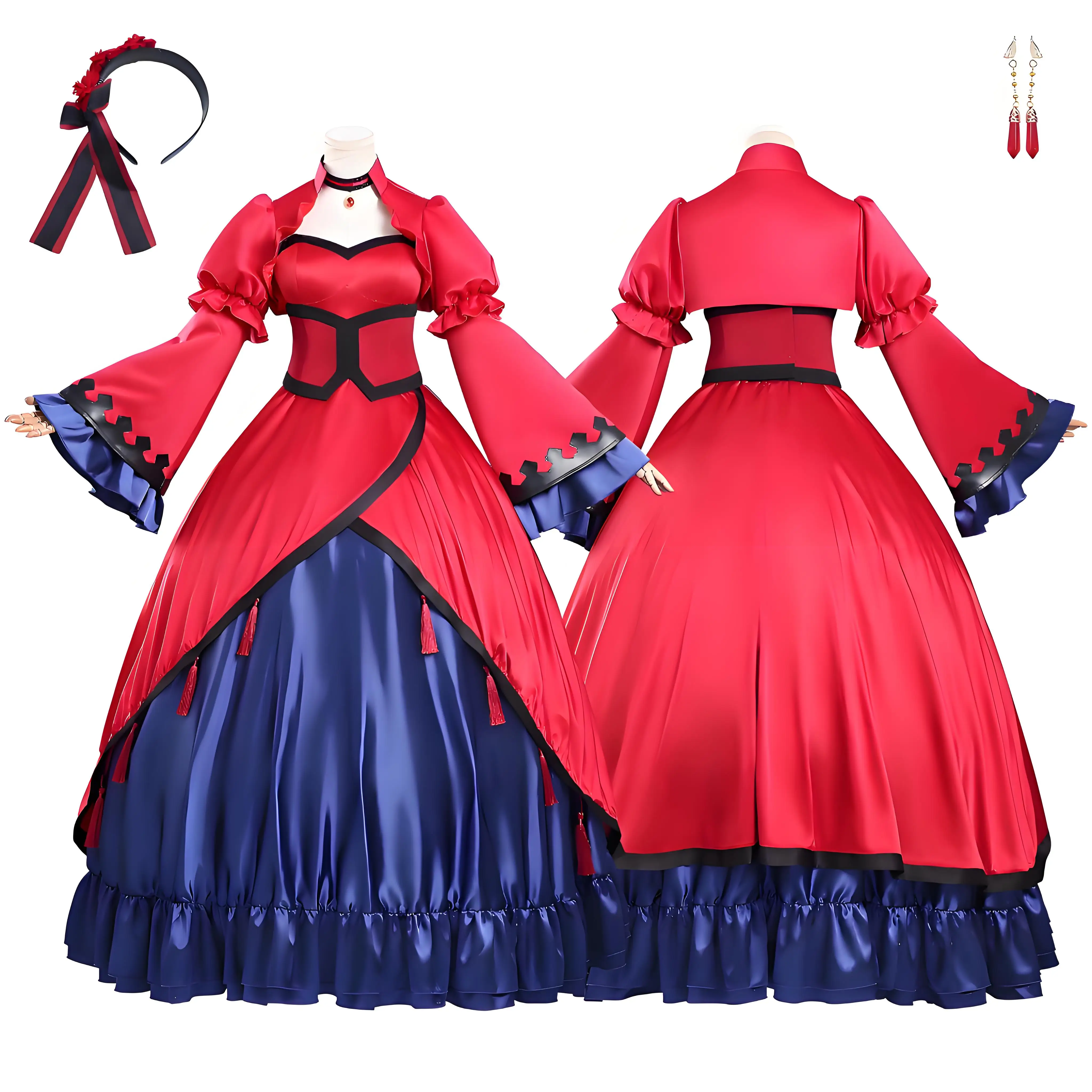 

Anime The Holy Grail of Eris Eris Grail Scarlett Undead Dress For Women Gothic Lolita Halloween Party Christmas Clothing
