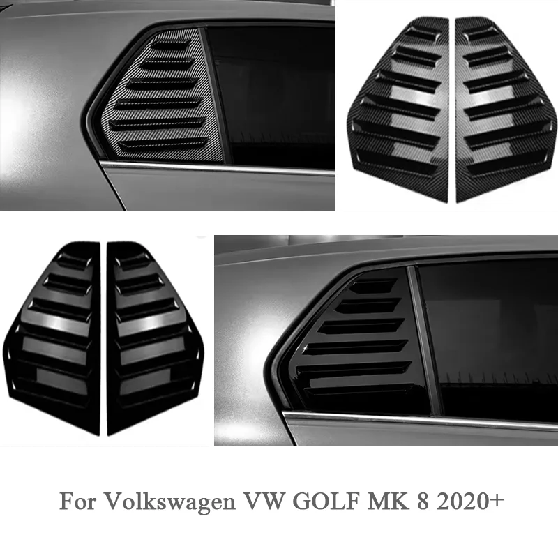 

Car Rear Window Louver Cover Trim For Volkswagen VW GOLF MK 8 2020+ Triangular Shutter Auto Body Kits Car Accessories