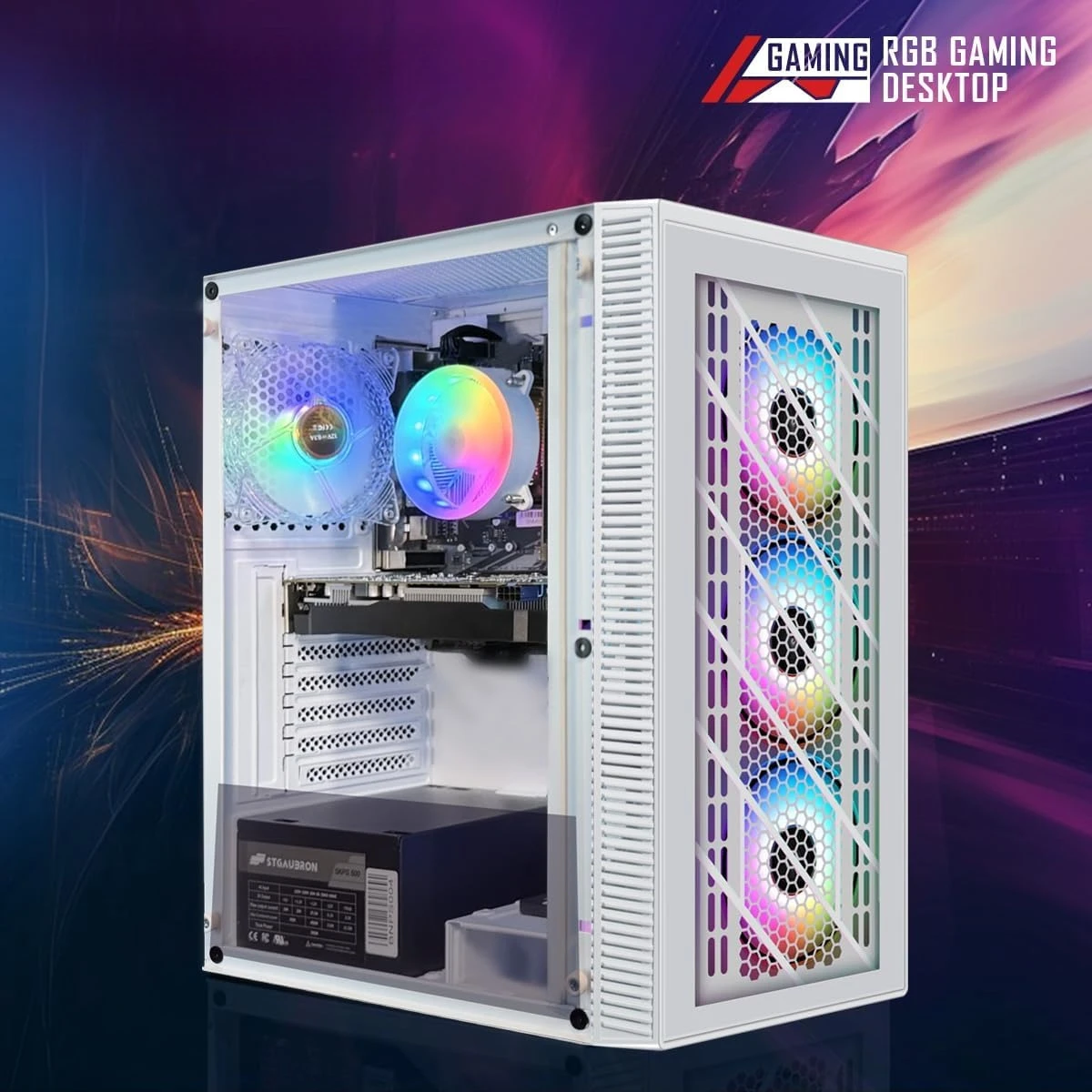 

Gaming PC Computer, GeForce GTX 1660 Super 6G, Intel Core I7 8th up to 4.1GHz, 16G DDR4, 1T SSD, WiFi 6 & BT 5.2, RGB Fan x4