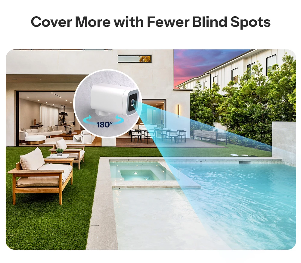 SONOFF CAM-B1P Intelligente Überwachungskamera für den Außenbereich, 2K HD mit KI-Menschenerkennung, IP65, wetterfest, 180 ° Schwenksteuerung Alexa Google Home – Detail 4