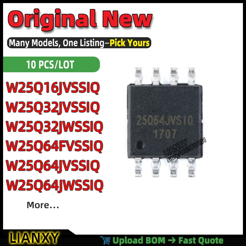 W25Q32JVSSIQ W25Q16JVSSIQ W25Q64FVSSIQ W25Q64JVSSIQ W25Q64JWSSIQ W25Q32JWSSIQ SOIC-8 OPERATIONAL AMPLIFIER New Original