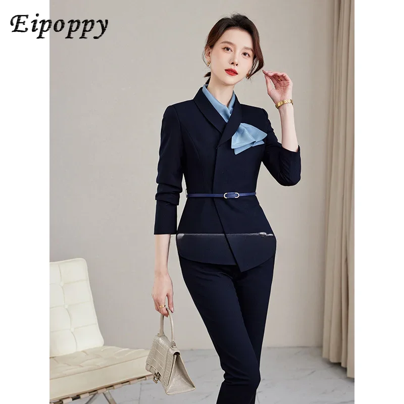 High end fashion suit set, women's skirt, winter professional outfit