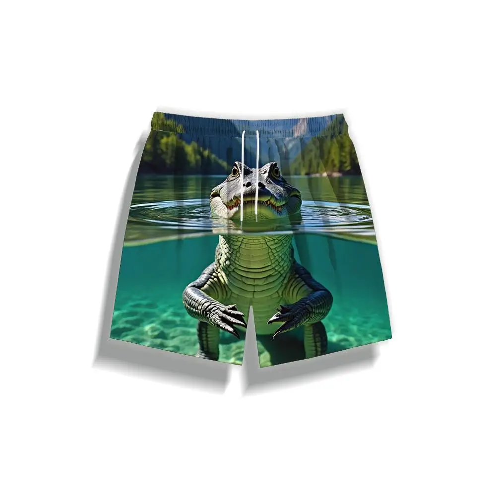 

1pcs Men's Short swim trunks2026 Summer 3D Printed Short sleeve Breathable running Men sweatpants Polyester Quick drying Pants