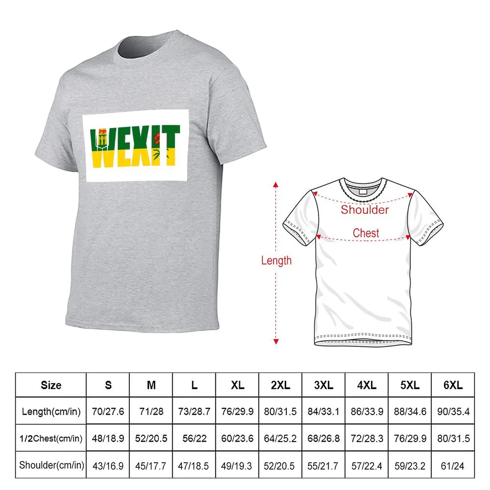 WEXIT Saskatchewan T-Shirt Tee shirt anime clothes T-shirts for men cotton