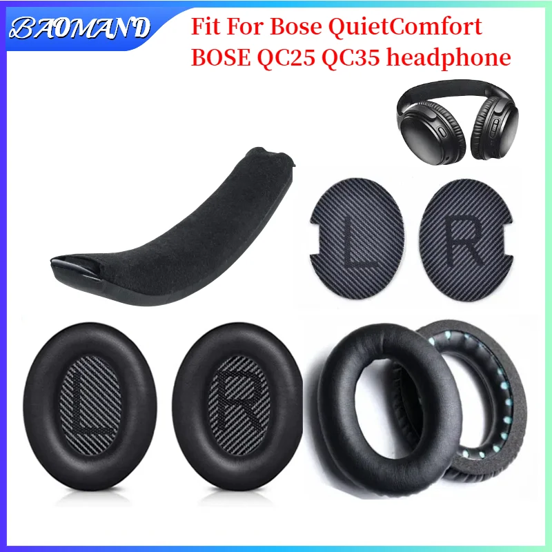 

1 set Replacement Earpads Headband for Bose QuietComfort BOSE QC25 QC35 Headphone Softer Protein Headset Earmuff Earphone Sleeve