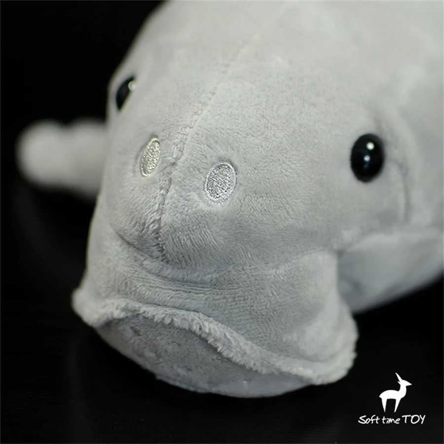 Manatee High Fidelity อะนิเมะน่ารัก Dugong Plushie Sea Cow ของเล่นตุ๊กตาสัตว์ที่มีชีวิตชีวาจำลองตุ๊กตาตุ๊กตาคาวาอิของเล่นของขวัญเด็ก