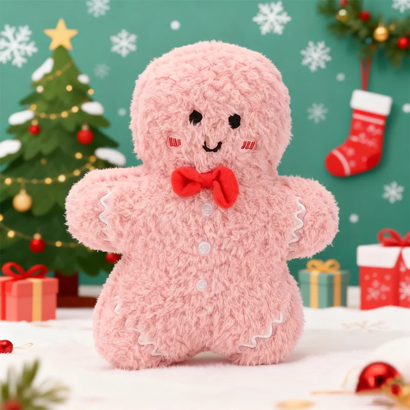 17 سنتيمتر لطيف عيد الميلاد الزنجبيل الخبز ألعاب من نسيج مخملي الكرتون الزنجبيل الخبز النوم رفيق ألعاب من نسيج مخملي رخيصة عيد الميلاد حفلة عيد ميلاد هدية للطفل #5