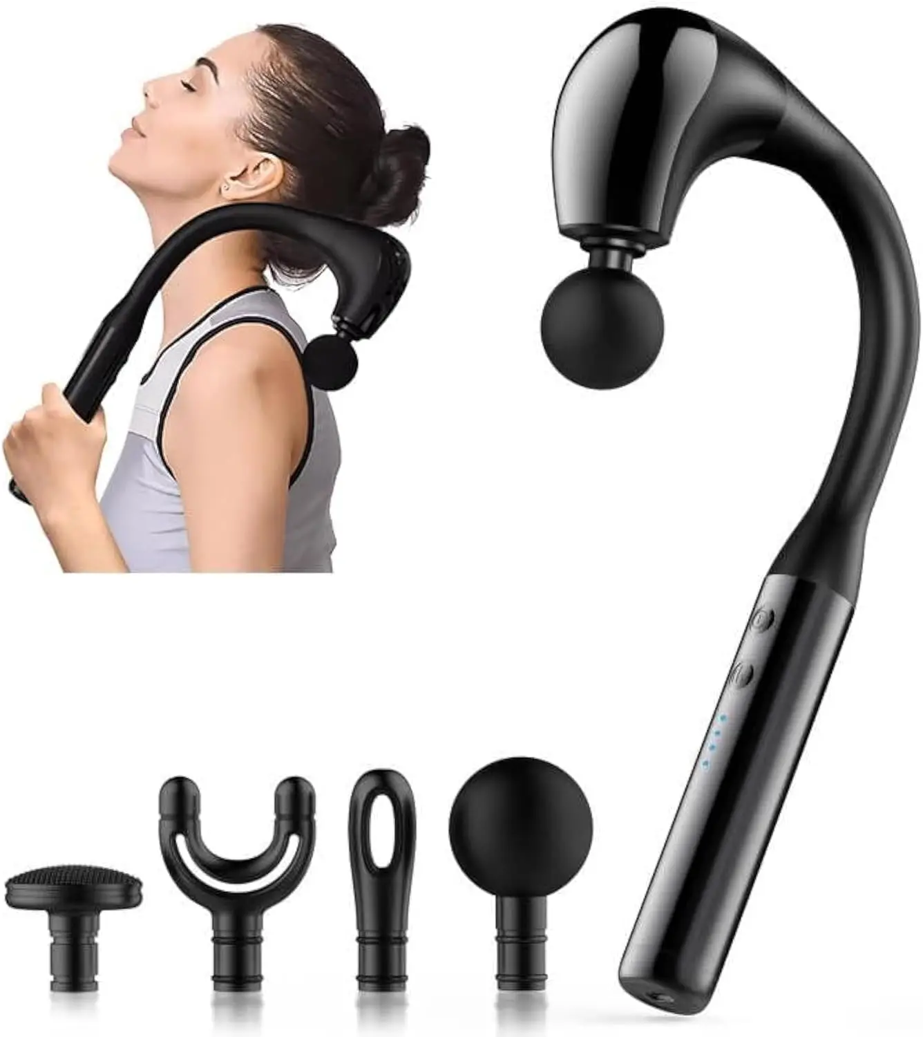 

Deep Tissue Massage Gun with U-Shaped Back Massager for Neck, Shoulder, Leg Pain Relief