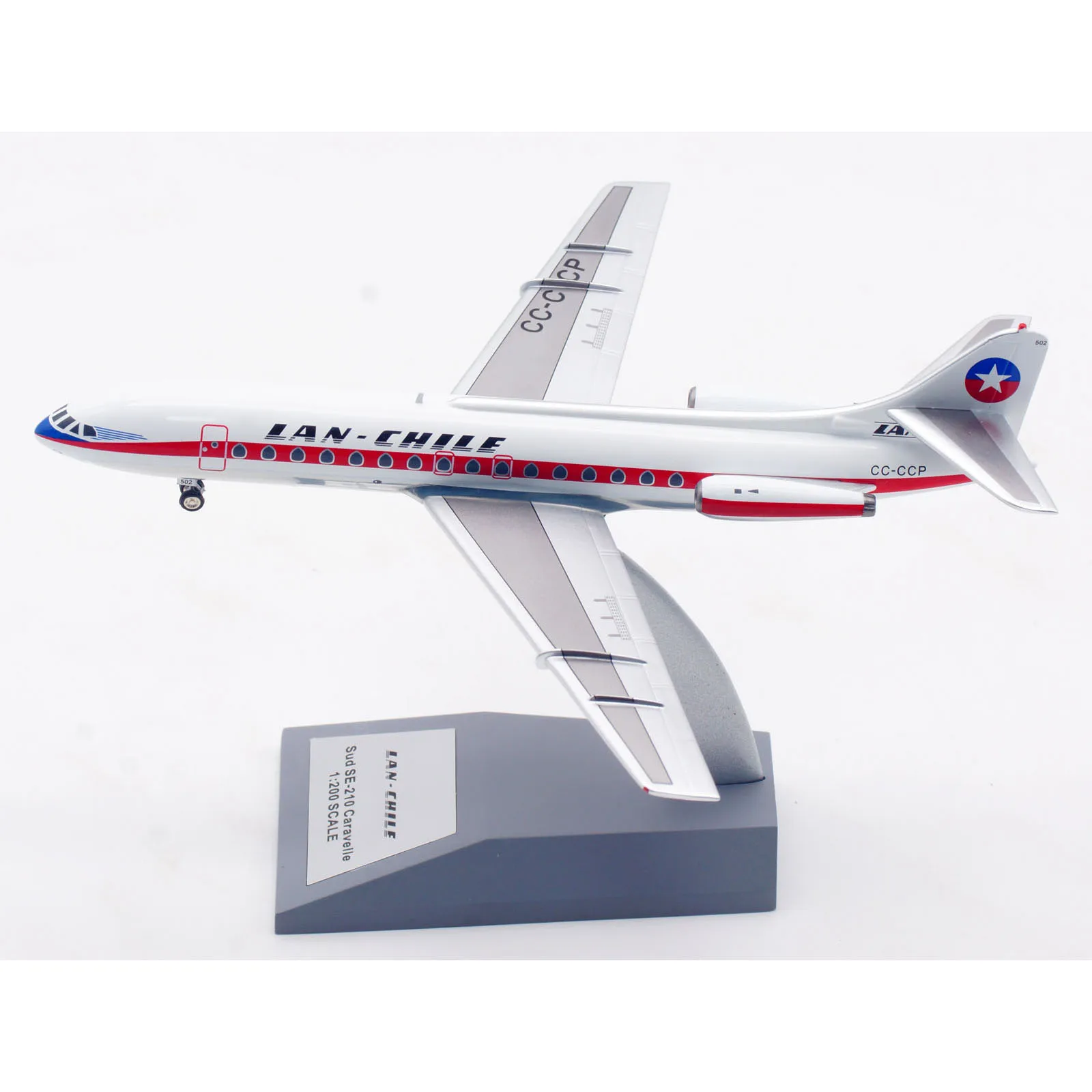 IF210LA1023P Alloy Collectible Plane Gift INFLIGHT 1:200 Lan Chile Sud SE-210 Caravelle III Diecast Aircraft Jet Model CC-CCP