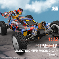 WLtoys XKS 124007 Remote Control Car 1/12 2.4GHz 75KM/H High Speed Off Road Trucks Brushless Motor Metal Chassis 4WD Vehicle Rac