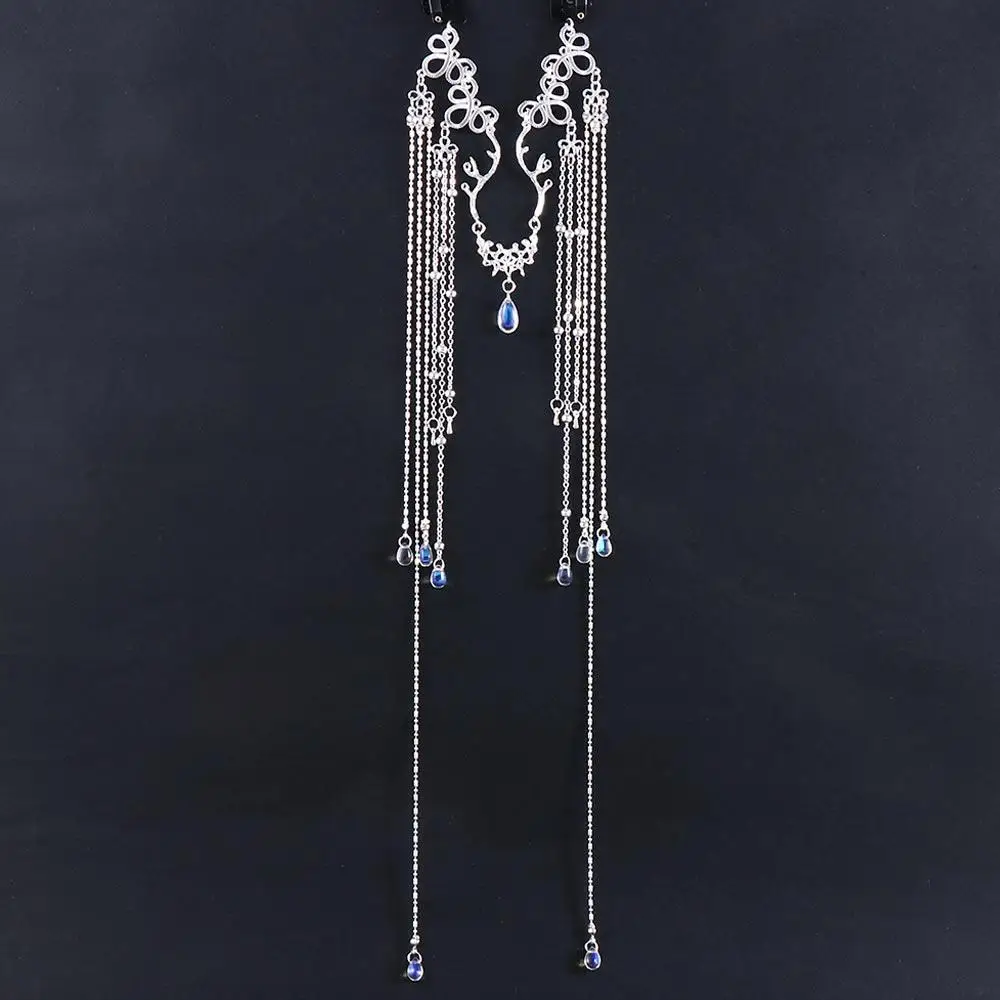 Headwear Fashion Chinese Style Retro Women Waterdrop Girls Bead Hair Clips Tassel Hairpin Rhinestones Crystal Barrette