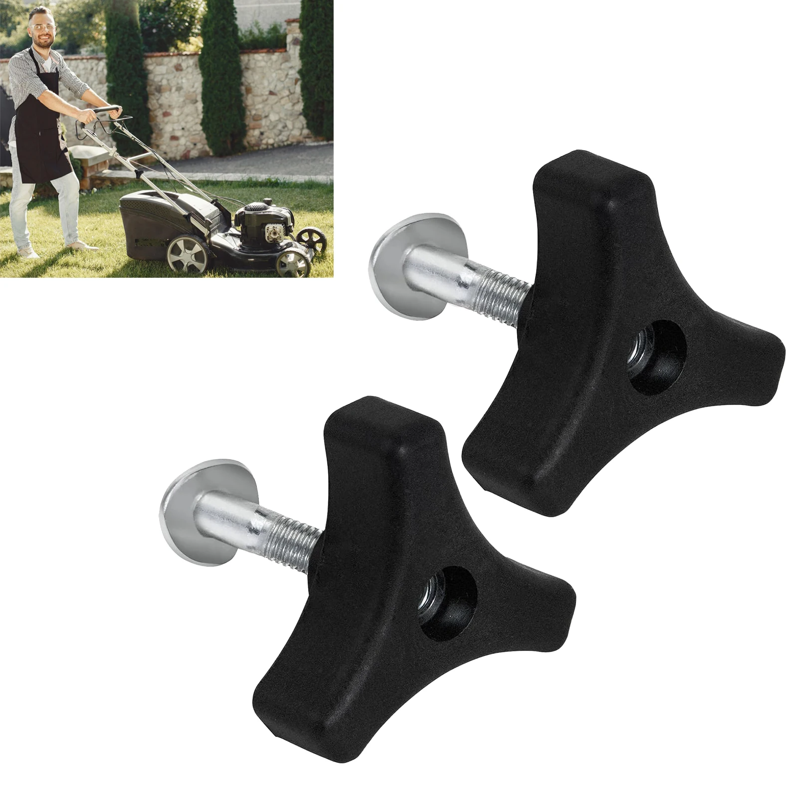 Handle Knob Nut Durable Lawn Mower Fastener for Gardeners Push Mower Handle Assembly Metal Repair Parts Heavy Duty Tool
