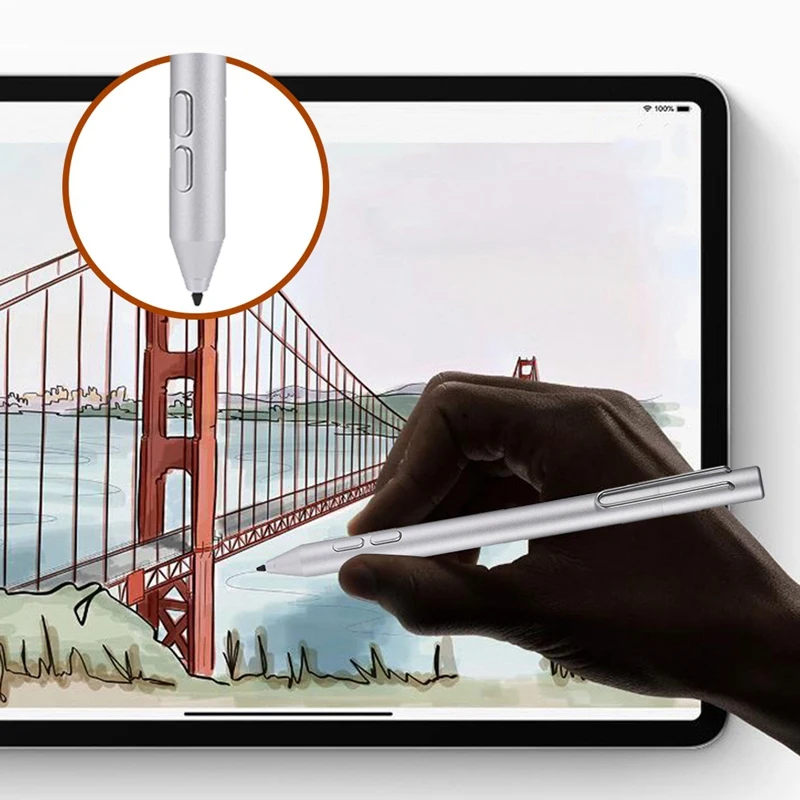 ใหม่ปากกาสไตลัสสำหรับพื้นผิว Microsoft 3 Pro 3/4/5/6/หนังสือ/ไป/แล็ปท็อป/ปากกาสไตลัสสตูดิโอปากกาสากล2048ระดับของความดัน